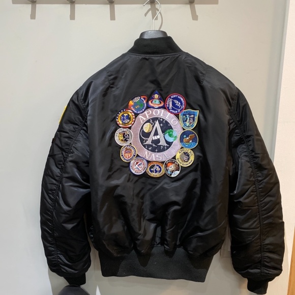 SOLD ALPHA Industries Men’s NASA Apollo MA-1 Bomber Jacket - Picture 3 of 8